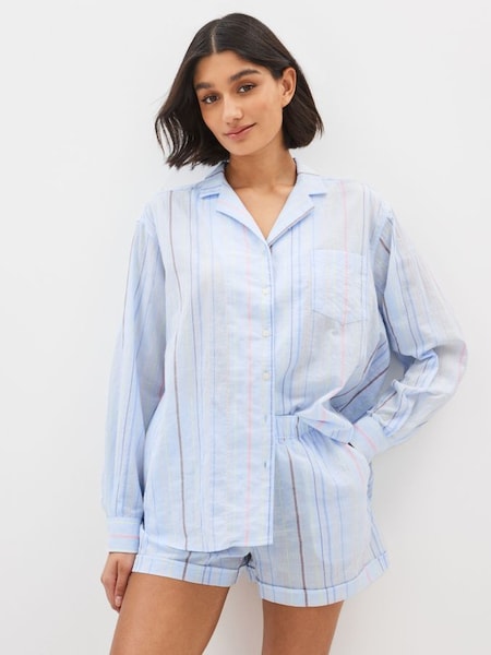 Blue Stripe Long Sleeve Pyjama Top (K29632) | £13