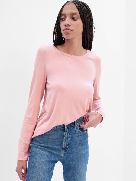 Pink Luxe Short Sleeve Crew Neck T-Shirt (K29639) | £9