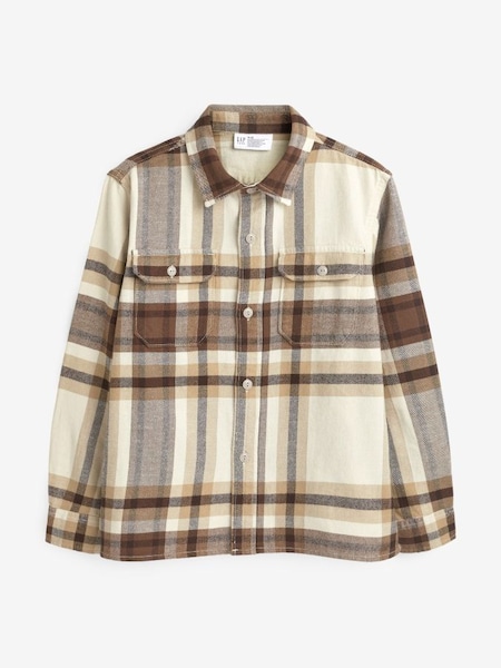 Neutral Tartan Flannel Long Sleeve Shirt (K29760) | £35