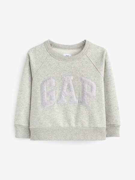Grey Glitter Logo Crew Neck Sweatshirt (K29864) | £18