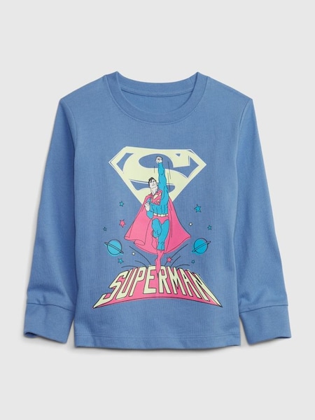 Blue DC DC Hero Graphic Long Sleeve T-Shirt (K30472) | £16