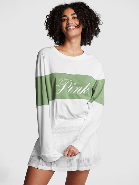 Wild Grass Green Oversized Long Sleeve T-Shirt (K30944) | £35