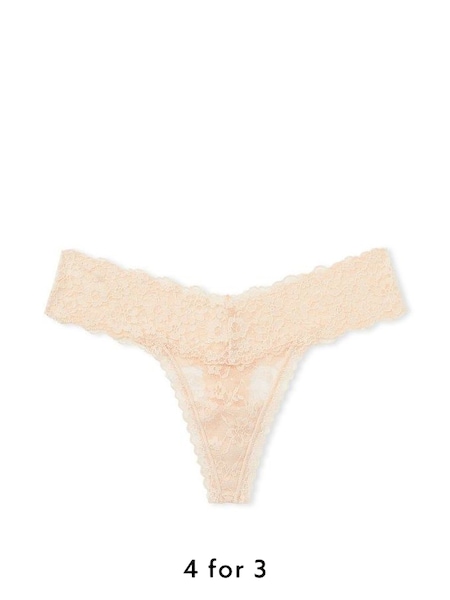 Marzipan Nude Thong Lace Knickers (K30960) | £9