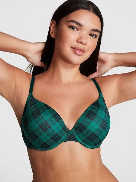 Garnet Green Plaid Push Up Bra (K30967) | £29