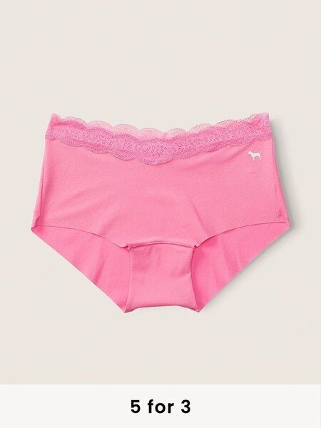 Dreamy Pink Short Lace Trim Knickers (K31656) | £9