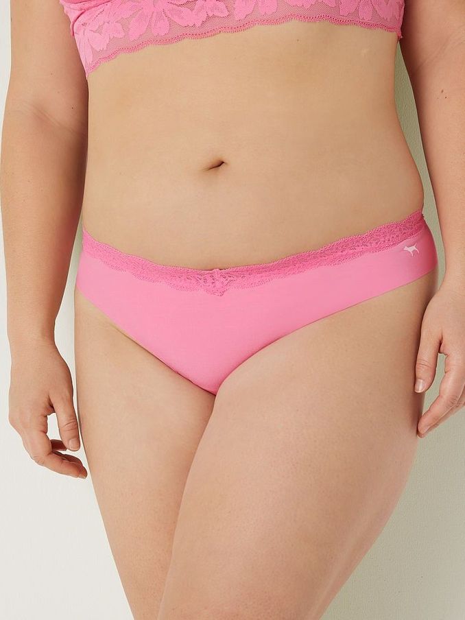 Buy Knickers Pink No Show Lace Sale Online Victoria s Secret UK