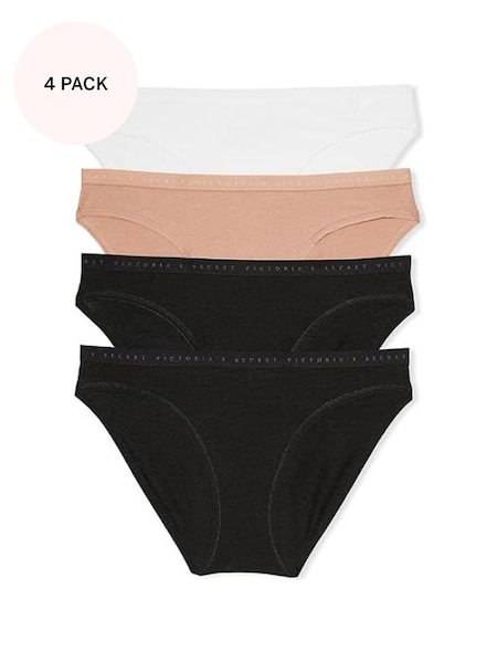 Black/White/Nude Bikini Multipack Knickers (K32099) | £20