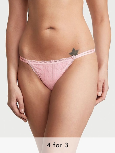 Pretty Blossom Pink Pointelle Bikini Knickers (K32389) | £9