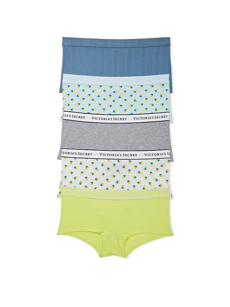 Blue/Green/Grey Logo Short Knickers (K32867) | £25