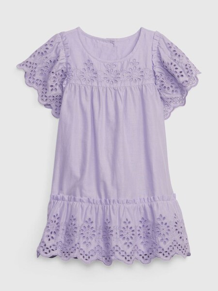 Tiered Broderie Scallop Sleeve Dress (K40585) | £15