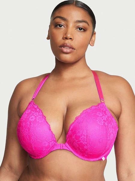 Bali Orchid Pink Lace Front Fastening Push Up T-Shirt Bra (K40669) | £35