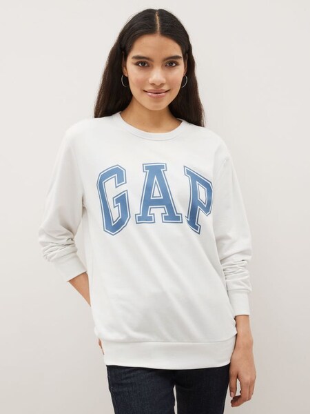 White Logo Crew Neck Sweatshirt (K41151) | £12