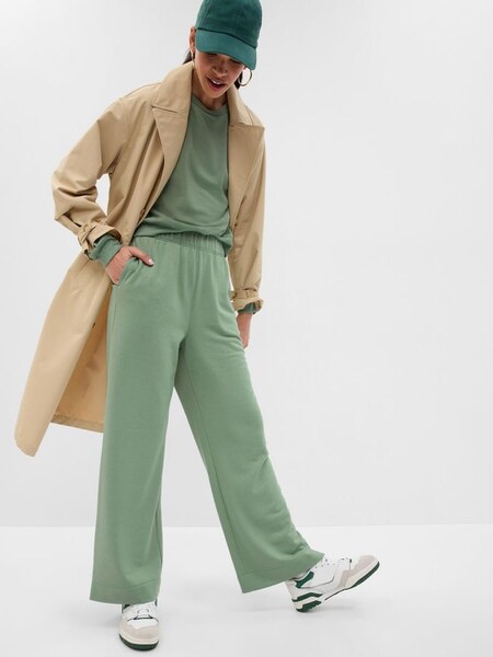 Green High Rise Cloud Light Wide-Leg trouserss (K41246) | £18