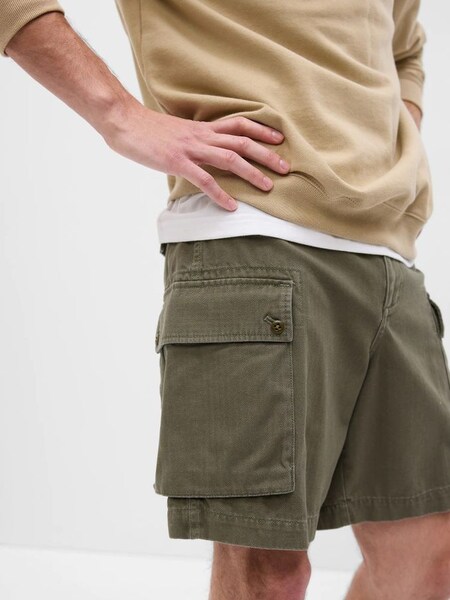 Khaki Green 8" Cargo Shorts (K41950) | £24