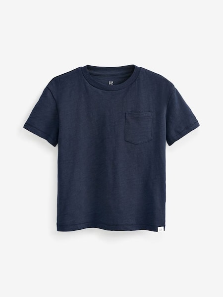 Blue Pocket Short Sleeve Crew Neck T-Shirt (4-13yrs) (K42035) | £8