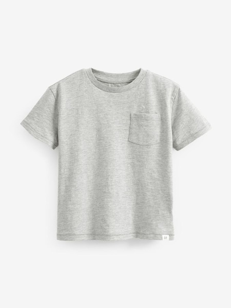 Grey Pocket Short Sleeve Crew Neck T-Shirt (4-13yrs) (K42036) | £8