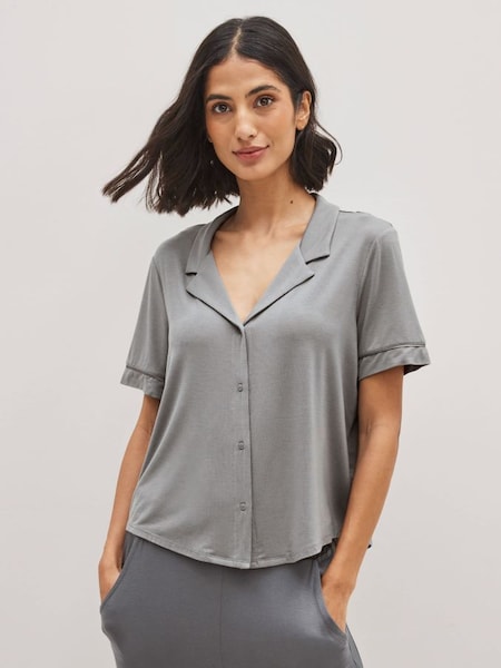 Grey Short Sleeve Pyjama Top (K42335) | £13