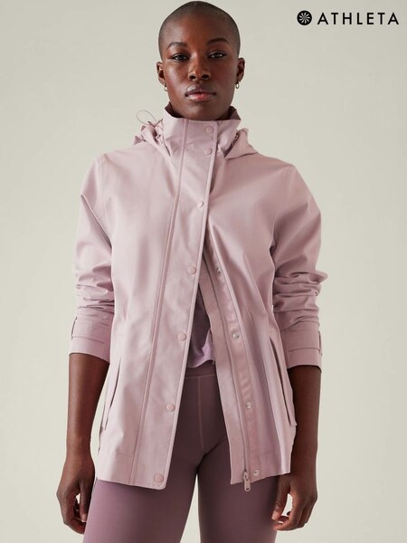 Athleta Purple Waterproof Hooded Jacket (K42487) | £140