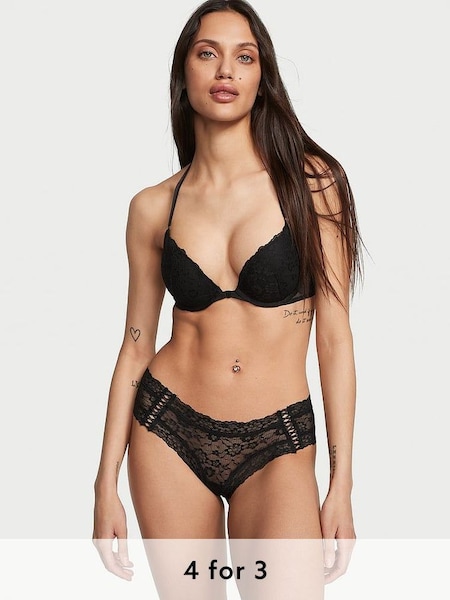 Black Double Side Lace Up Lacie Cheeky Knickers (K42767) | £9
