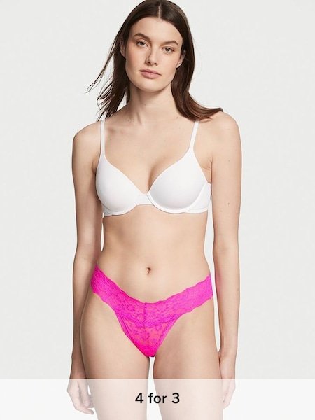 Bali Orchid Pink Posey Lace Thong Lace Knickers (K43155) | £9