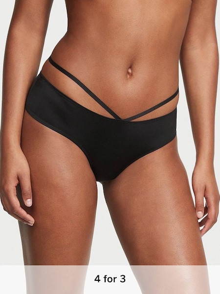 Black Smooth Cheeky So Obsessed Strappy Cheeky Panty (K43944) | £14