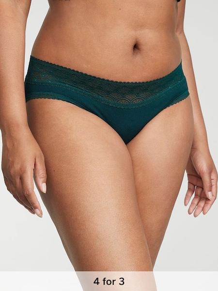 Black Ivy Green Geo Hipster Lace Waist Knickers (K44032) | £9
