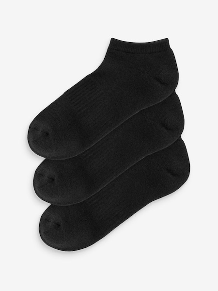 Black Athletic Ankle Socks 3-Pack (K44531) | £10