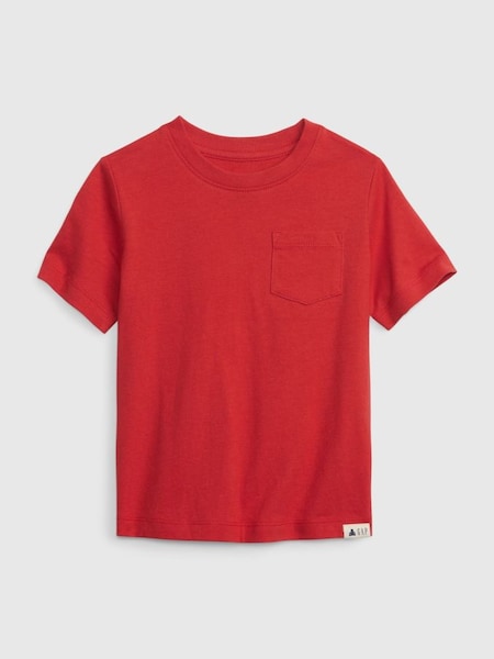 Red Pocket Short Sleeve Crew Neck T-Shirt (K44672) | £6