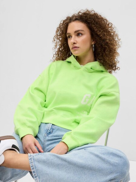 Back Logo Cropped Hoodie (K44730) | £18
