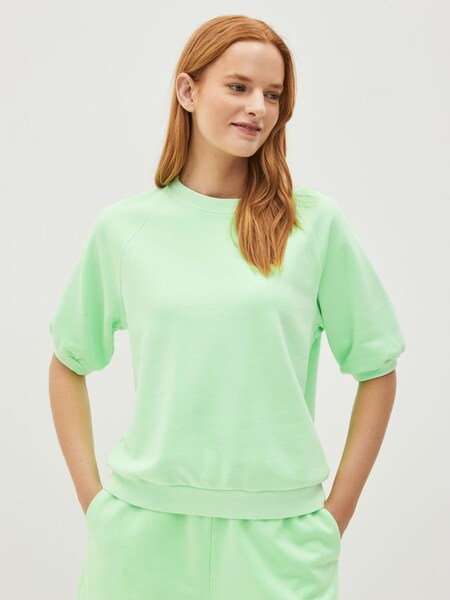 Neon Green Short Sleeve Crew Neck Sweatshirt (K45319) | £16