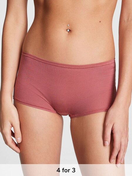 Soft Begonia Pink Cotton Short Knickers (K45527) | £9