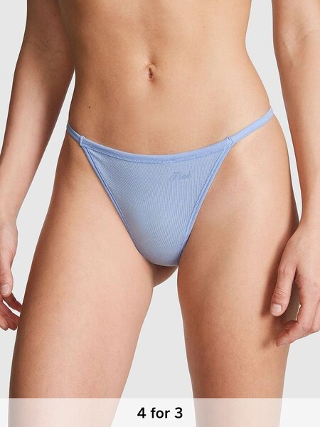 Harbor Blue Cotton G String Knickers (K45546) | £9