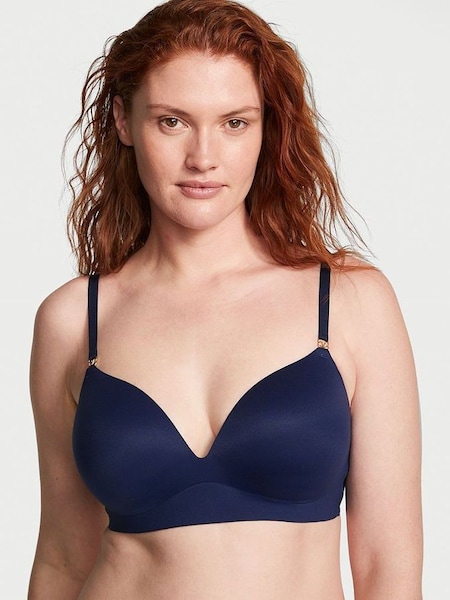 Ensign Navy Blue Smooth Non Wired Push Up Bra (K45596) | £45
