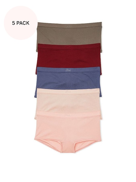 Beige/Pink/Red/Blue/Green Short Knickers Multipack (K45611) | £25