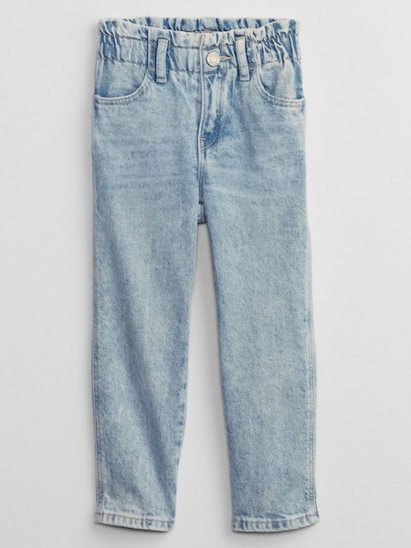 Light Wash Blue Paperbag Mom Jeans (6mths-5yrs) (K47154) | £20