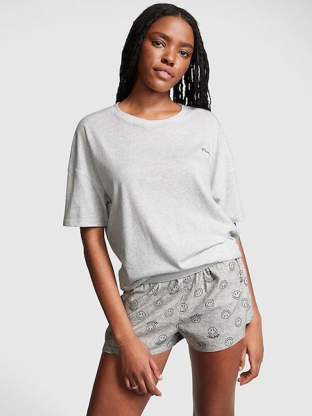 Heather Stone Grey Cotton Oversized Sleep Shirt (K49733) | £20