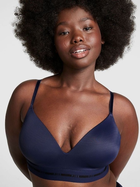 Midnight Navy Blue Non Wired Lightly Lined Smooth T-Shirt Bra (K49827) | £29