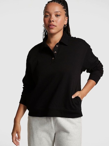 Pure Black Polo Sweatshirt (K49840) | £36