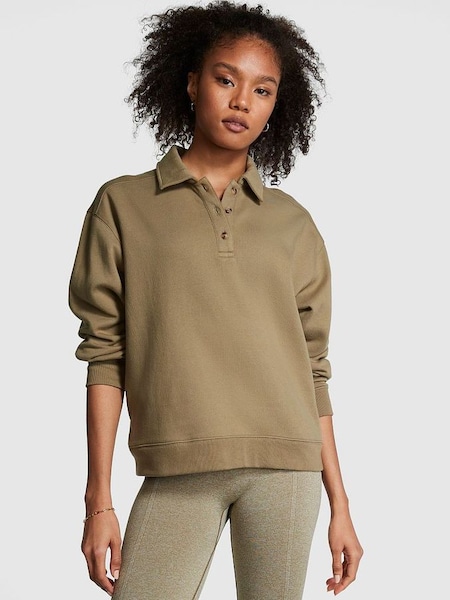 Dusted Olive Green Polo Sweatshirt (K49841) | £14