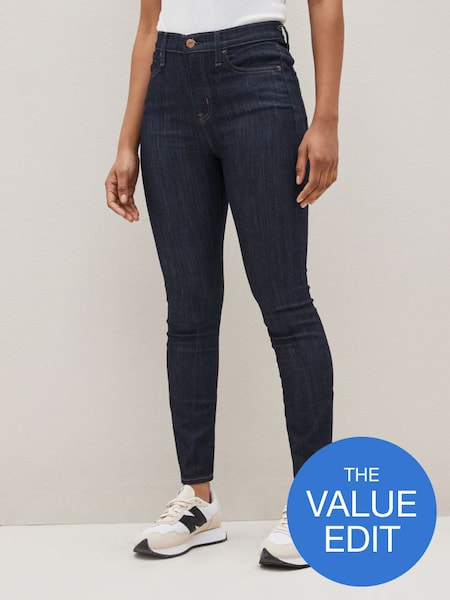 Dark Wash Blue High Waisted Skinny Fit Jeans (K51061) | £40 - £45