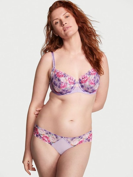 Jasmine Purple Embroidered Cheeky Knickers (K52506) | £14