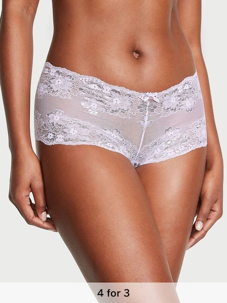 Lucky Lilac Purple Lace Short Knickers (K52563) | £14
