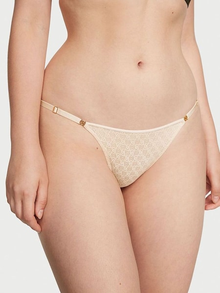 Marzipan Nude Lace Thong Icon Knickers (K52723) | £14