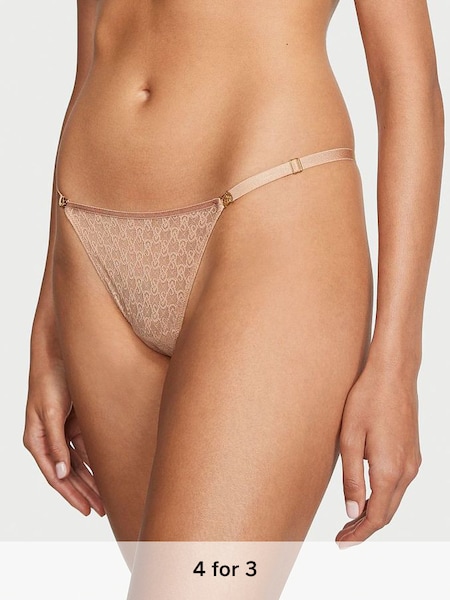 Praline Nude Lace Thong Icon Knickers (K52743) | £14