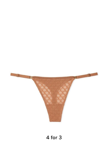 Toffee Nude Lace Thong Icon Knickers (K52745) | £14