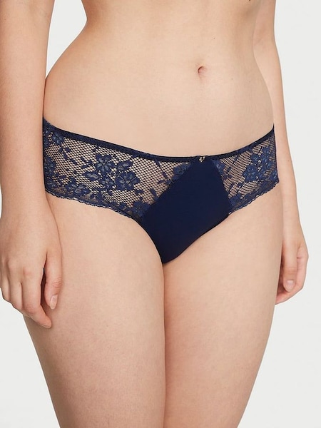 Ensign Navy Blue Lace Hipster Knickers (K53032) | £14