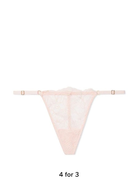 Rose Pink Lace G String Knickers (K53050) | £14