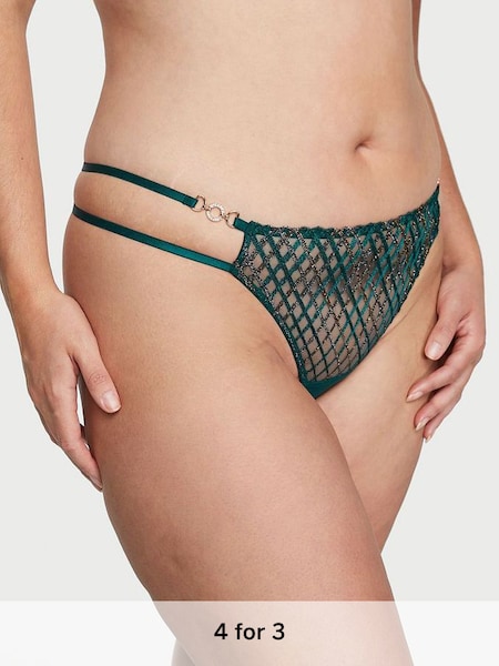 Black Ivy Green Geo Embroidered Knickers (K55077) | £29