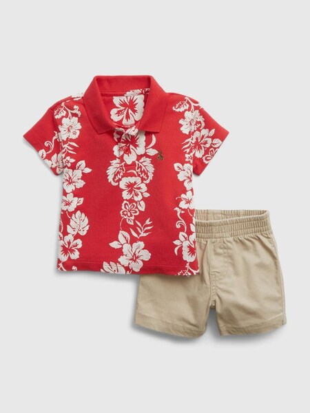 Floral Polo Outfit Set - Baby (K59155) | £14