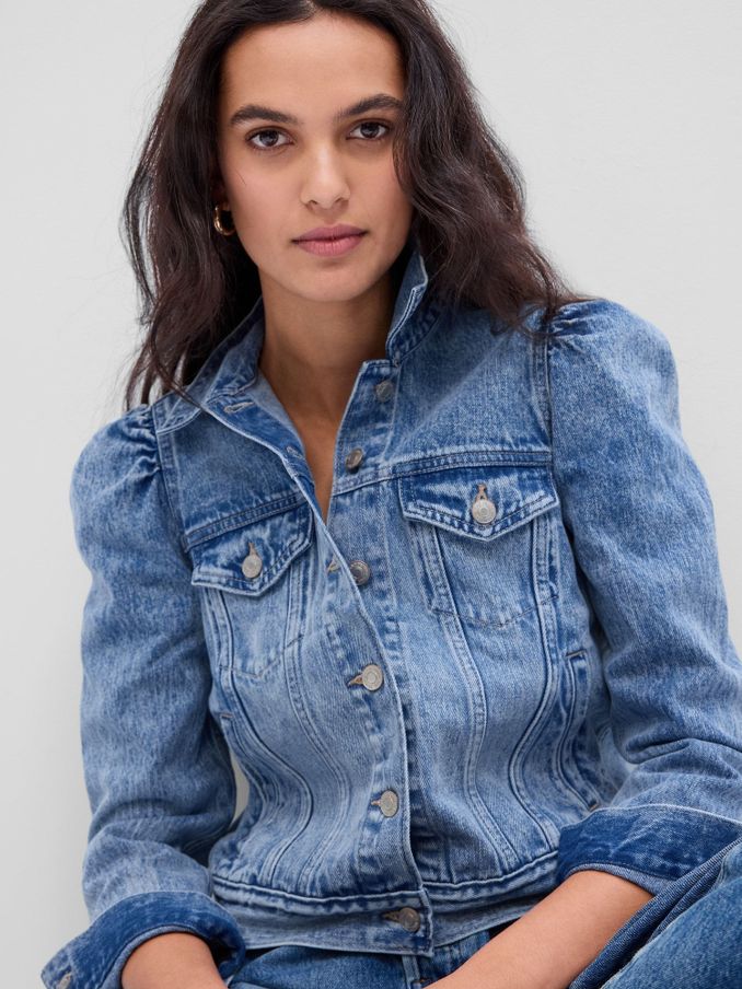 White denim jacket gap online